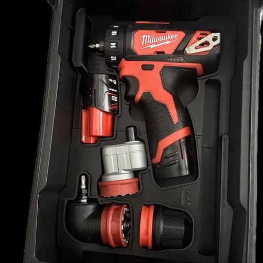 Milwaukee M12 BDDX Sub Compact Drill Driver with Removable Chuck INSERT for Packout Organizer