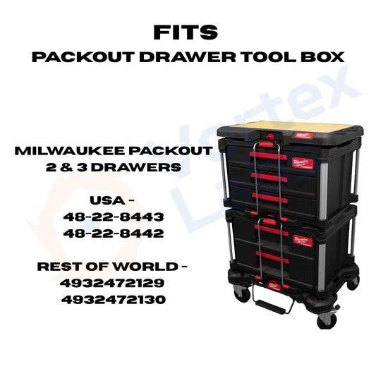 Custom Storage Bins for Milwaukee Packout 2 & 3 Drawer 4932472129 / 4932472130