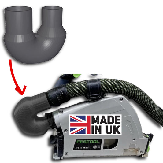 Festool Tracksaw Vacuum Hose Elbow: 90 Degree Dust Extractor Adapter
