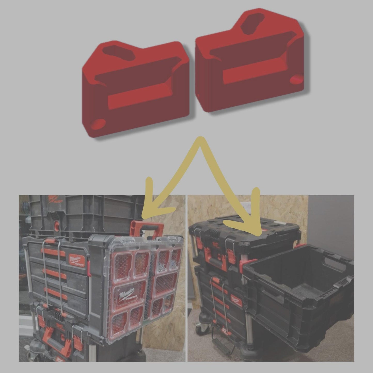 Full Size Organizer and Crate Side Mount to Trolley & Drawers