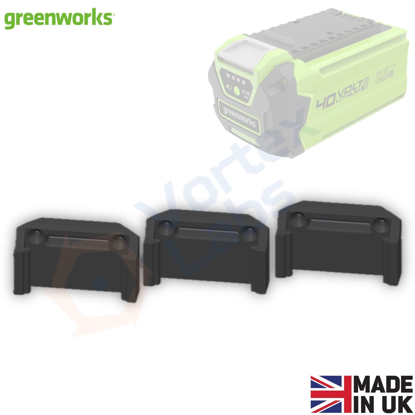 Greenworks 40V G-Max Battery Wall Mount Storage Hanger – Heavy Duty x3