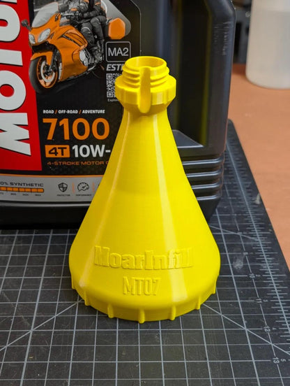 Yamaha MT-07 / Tenere 700 CP2 Oil Funnel Thread-In Vented Easy Oil Changes BLACK