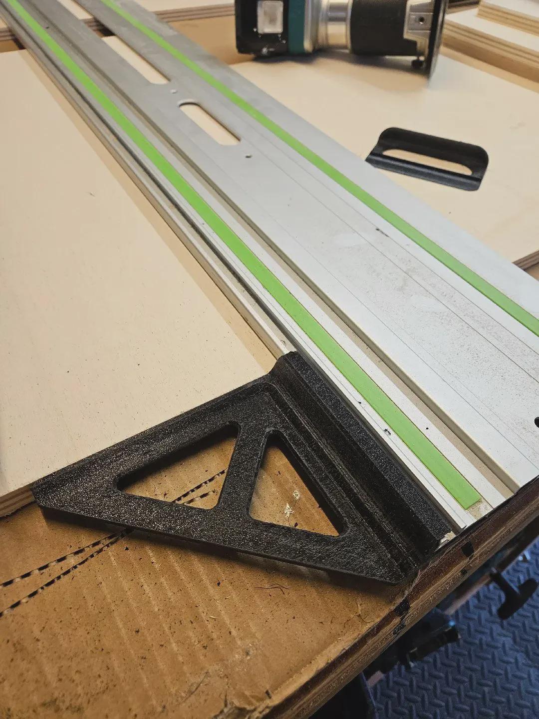 Makita Festool Erbauer Tracksaw Rail Right Angle 90 Degree Cutting Alignment Jig