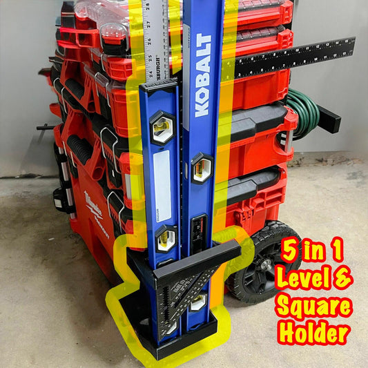 Milwaukee Packout Tool Box Accessory: 5-in-1 Mount for Levels & Squares