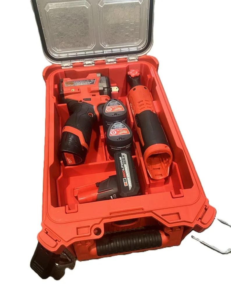 Milwaukee M12 FUEL 1/2 - 3/8 Impact Wrench & 3/8 Ratchet | Packout INSERT (ONLY)