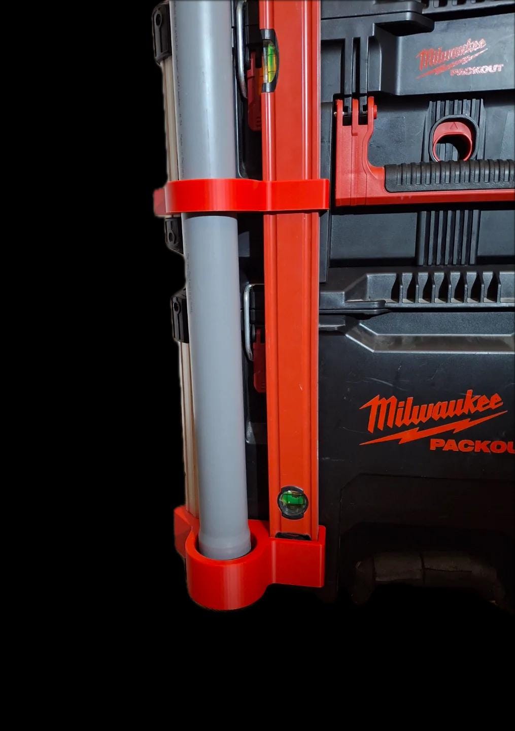 Milwaukee Packout Mod Rail Mount | Level & Tube Holder