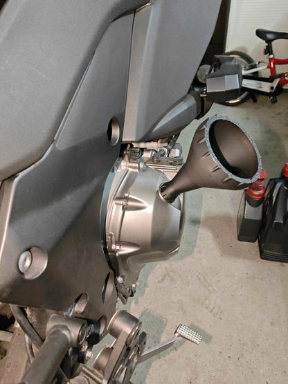 Kawasaki M30-1.5 Motorcycle Oil Funnel Thread-In Vented Easy Oil Changes BLACK