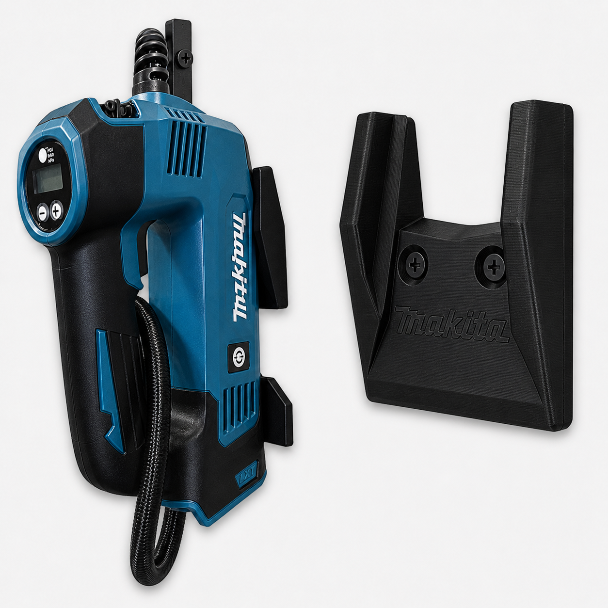 Makita DMP180 DMP180Z Compressor Wall Mount Holder | 18V Inflator Storage Bracket | LXT Tool Organiser