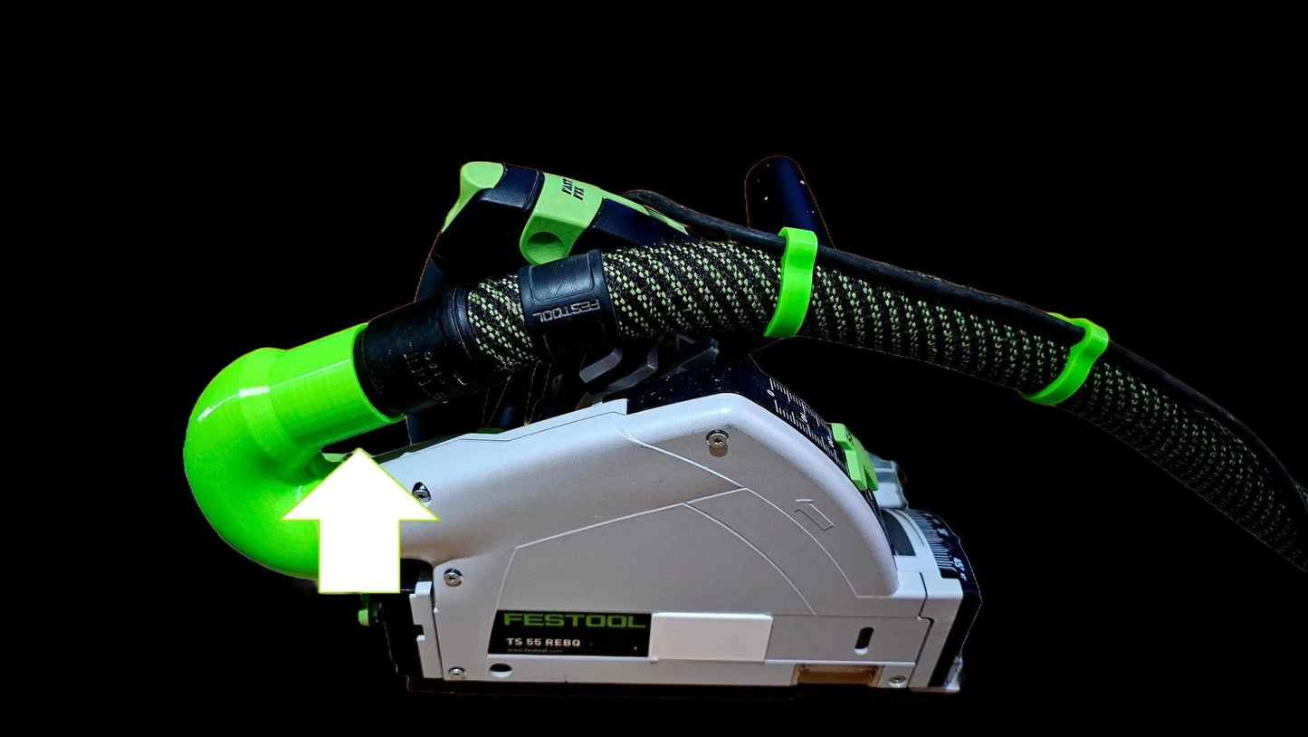 Festool Tracksaw Vacuum Hose Elbow: 90 Degree Dust Extractor Adapter