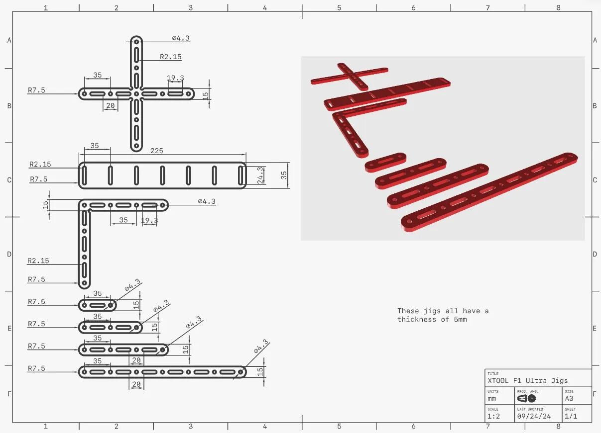 xTool F1 Ultra Jig: Laser Engraving Alignment Tool, Precision Fixture