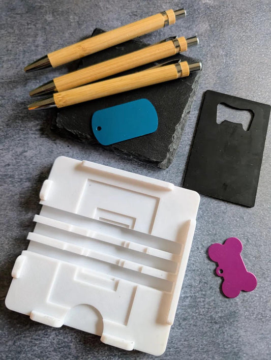 xTool F1 Laser Engraving Jig: 5-in-1 Alignment Tool for Coasters, Tags, Pens