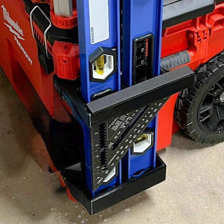 Milwaukee Packout Tool Box Accessory: 5-in-1 Mount for Levels & Squares