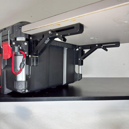 Flip-Up Table Hinge Mounts with Hook & Magnet for Milwaukee Packout | OmniLink