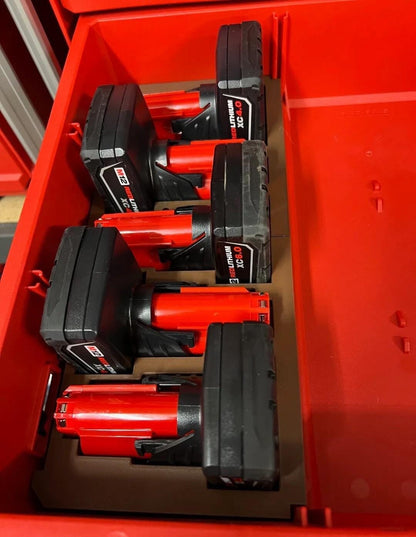 Milwaukee Packout Insert for Drawer 5x M12 XC Battery Storage Organiser Tray