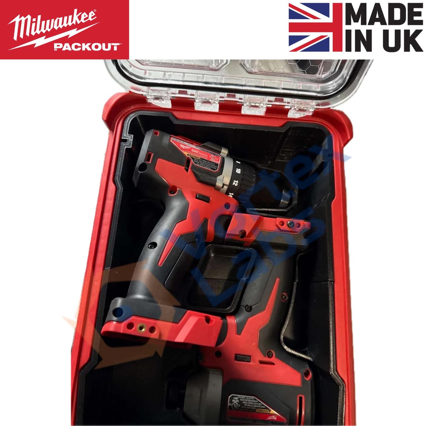 Milwaukee Packout Insert M18 2850-20 Impact Driver & 2801-20 Drill Organiser