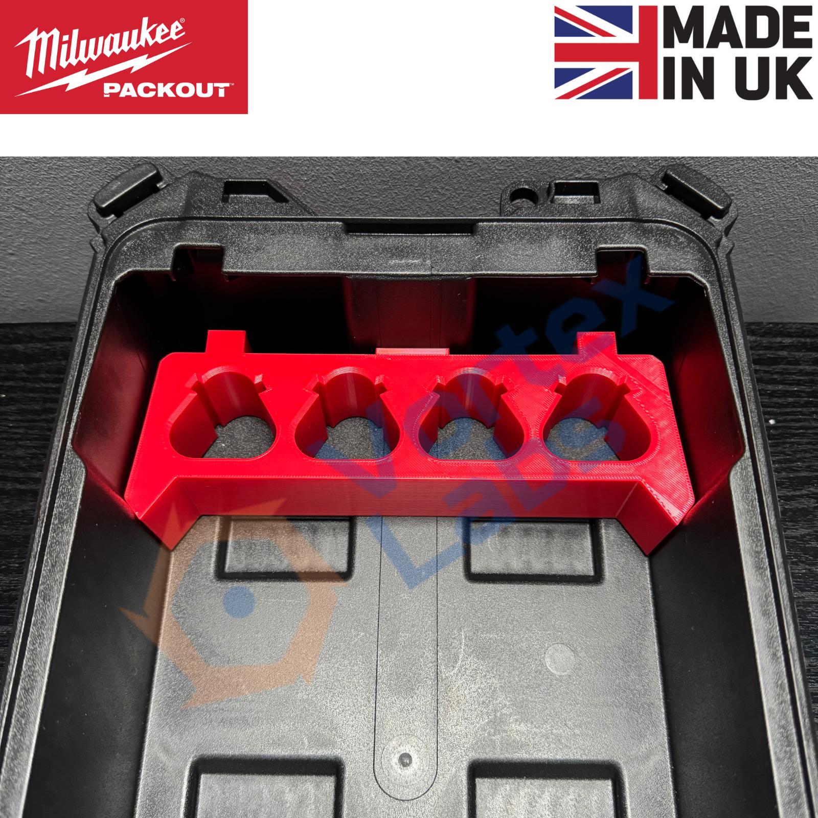 Milwaukee Packout Insert for 4X M12 CP Battery Storage Holder Organiser Tray