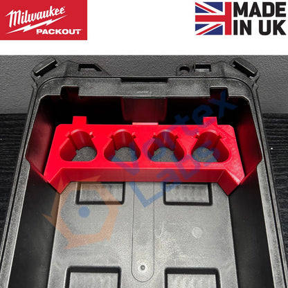 Milwaukee Packout Insert for 4X M12 CP Battery Storage Holder Organiser Tray