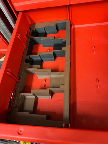 Milwaukee Packout Insert for Drawer 5x M12 XC Battery Storage Organiser Tray