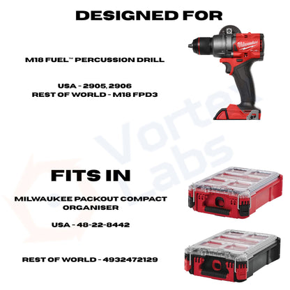 Milwaukee M18 FPD3 2905-06 Combi Drill INSERT for Packout Compact Organiser
