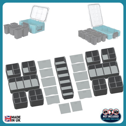 Nesting Bins & Dividers for Makita MakTrak Deep Organiser P-91067 (USA T-90065), P-91045 (USA T-90043)
